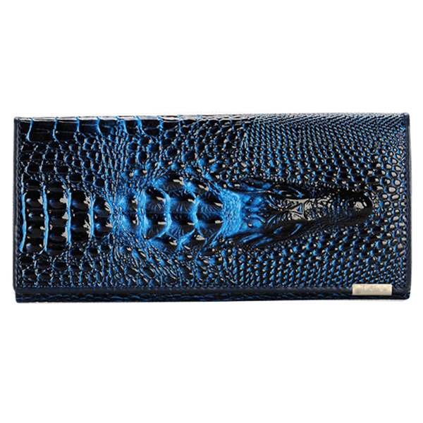 10 Colors Women Wallet Female Coin Purses Holders Genuine Leather 3D Embossing Alligator Ladies Crocodile Long Clutch Bags