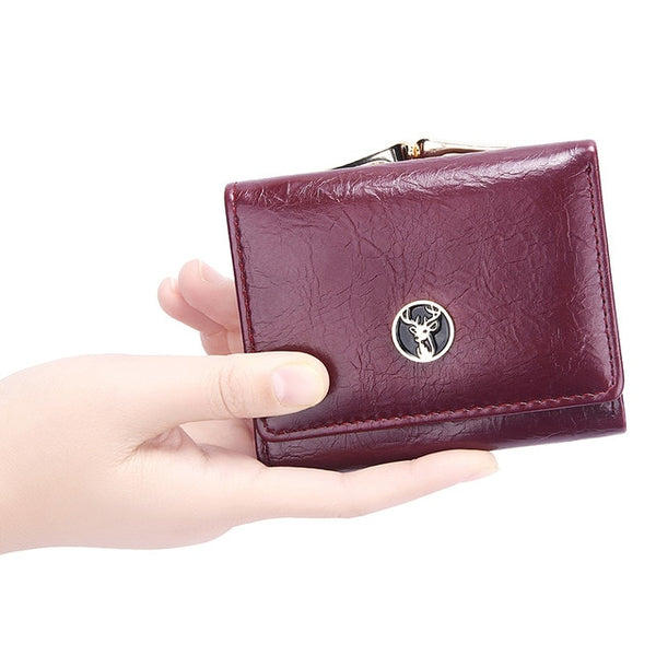 Short Women's Wallet for Woman Small Wallets Leather Coin Purse Ladies Fashion Hasp Female Wallet Mini for Student Card Holders