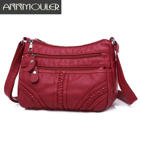 Pu Leather Shoulder Bag 2019 Fashion Women Luxury Handbags Purses Solid Color Wallet Bag
