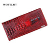 10 Colors Women Wallet Female Coin Purses Holders Genuine Leather 3D Embossing Alligator Ladies Crocodile Long Clutch Bags
