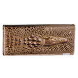 10 Colors Women Wallet Female Coin Purses Holders Genuine Leather 3D Embossing Alligator Ladies Crocodile Long Clutch Bags