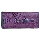 10 Colors Women Wallet Female Coin Purses Holders Genuine Leather 3D Embossing Alligator Ladies Crocodile Long Clutch Bags