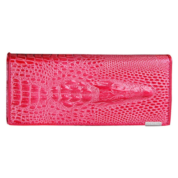 10 Colors Women Wallet Female Coin Purses Holders Genuine Leather 3D Embossing Alligator Ladies Crocodile Long Clutch Bags