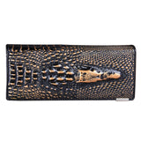 10 Colors Women Wallet Female Coin Purses Holders Genuine Leather 3D Embossing Alligator Ladies Crocodile Long Clutch Bags