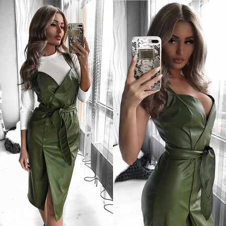 Sexy V Neck Sleeveless Sling Irregular Hem Ruffled Wrap Hip Women Dress Holiday Slim Waist Fashion Daily Printed Gift Party