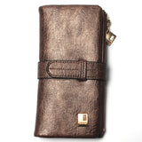 Cheaper!! New Fashion Women Wallets Drawstring Nubuck Leather Zipper Wallet Women's Long Design Purse Two Fold More Color Clutch