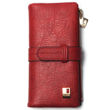 Cheaper!! New Fashion Women Wallets Drawstring Nubuck Leather Zipper Wallet Women's Long Design Purse Two Fold More Color Clutch