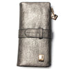 Cheaper!! New Fashion Women Wallets Drawstring Nubuck Leather Zipper Wallet Women's Long Design Purse Two Fold More Color Clutch