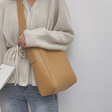 Pu Leather Shoulder Bag 2019 Fashion Women Luxury Handbags Purses Solid Color Wallet Bag