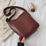 Pu Leather Shoulder Bag 2019 Fashion Women Luxury Handbags Purses Solid Color Wallet Bag