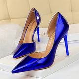 BIGTREE Shoes New Patent Leather Wonen Pumps Fashion Office Shoes Women Sexy High Heels Shoes Women's Wedding Shoes Party