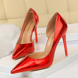 BIGTREE Shoes New Patent Leather Wonen Pumps Fashion Office Shoes Women Sexy High Heels Shoes Women's Wedding Shoes Party