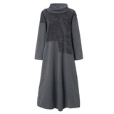 Fashion Women's Autumn Sundress ZANZEA 2019 Lace Patchwork Sweatshirts Dress Female Hoodies Plus Size Maxi Vestidos Pullover 5XL