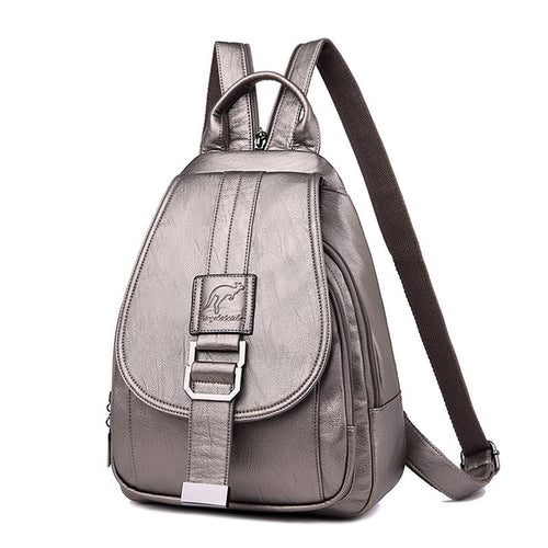 atinfor Brand Anti Theft Women Leather Backpacks Purse Vintage Female Shoulder Bag Travel Small Backpack Lady
