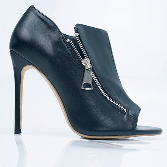 2019 Women summer Pumps Thin High Heels 11cm Zipper Pumps Peep Toe gladiator pumps office sandals party shoes woman