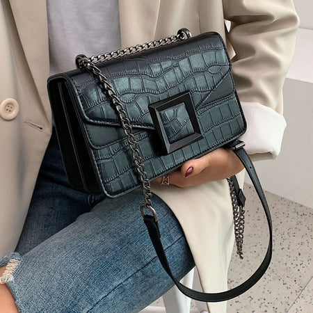 Pu Leather Shoulder Bag 2019 Fashion Women Luxury Handbags Purses Solid Color Wallet Bag