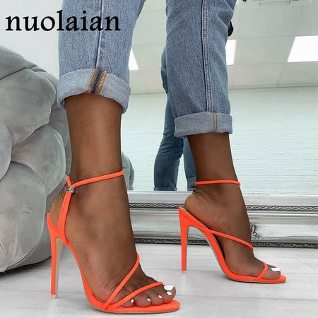 2019 neue Stil Mode Damen Sommer Sexy High Heel Party Schuhe Damen Offene spitze Dick mit frauen High Heels sandale A035