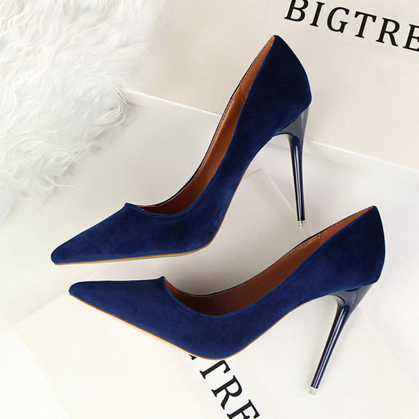 BIGTREE shoes Women's high heels sexy pumps Blue heels 2020 Female party shoe ladies stiletto pointed fashion zapatos de mujer