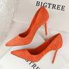 BIGTREE shoes Women's high heels sexy pumps Blue heels 2020 Female party shoe ladies stiletto pointed fashion zapatos de mujer