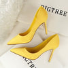 BIGTREE shoes Women's high heels sexy pumps Blue heels 2020 Female party shoe ladies stiletto pointed fashion zapatos de mujer