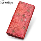 DICIHAYA Exclusive Design Leather Women Wallet Luxury Brand Design High Quality Women Purse Card Holder Long Clutch Phone Bag
