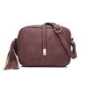 REALER kleine schulter tasche für frauen messenger taschen damen retro PU leder handtasche geldbörse mit quasten weiblichen crossbody-tasche