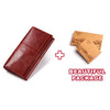 KAVIS Genuine Leather Women Clutch Wallet and Female Coin Purse Portomonee Clamp For Phone Bag Card Holder Handy Passport Holder