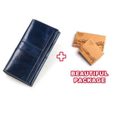 KAVIS Genuine Leather Women Clutch Wallet and Female Coin Purse Portomonee Clamp For Phone Bag Card Holder Handy Passport Holder