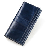 KAVIS Genuine Leather Women Clutch Wallet and Female Coin Purse Portomonee Clamp For Phone Bag Card Holder Handy Passport Holder