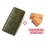 KAVIS Genuine Leather Women Clutch Wallet and Female Coin Purse Portomonee Clamp For Phone Bag Card Holder Handy Passport Holder