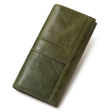 KAVIS Genuine Leather Women Clutch Wallet and Female Coin Purse Portomonee Clamp For Phone Bag Card Holder Handy Passport Holder