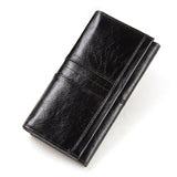 KAVIS Genuine Leather Women Clutch Wallet and Female Coin Purse Portomonee Clamp For Phone Bag Card Holder Handy Passport Holder