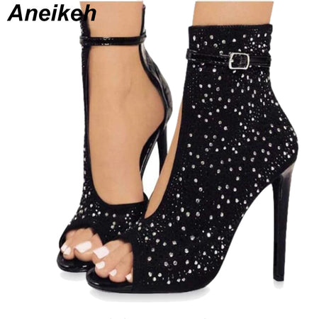 2019 neue Stil Mode Damen Sommer Sexy High Heel Party Schuhe Damen Offene spitze Dick mit frauen High Heels sandale A035