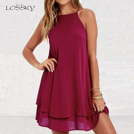 Sexy V Neck Sleeveless Sling Irregular Hem Ruffled Wrap Hip Women Dress Holiday Slim Waist Fashion Daily Printed Gift Party